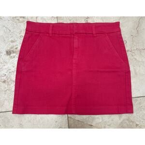 Uniqlo Red Denim Mini Skirt